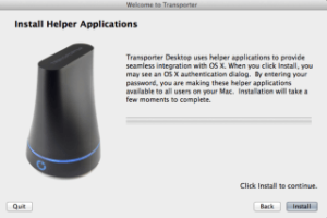 自家製クラウドストレージTransporter Desktop Softwareインストール手順