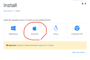 Flutter Mac M1インストール中コンソールエラーの対処方法